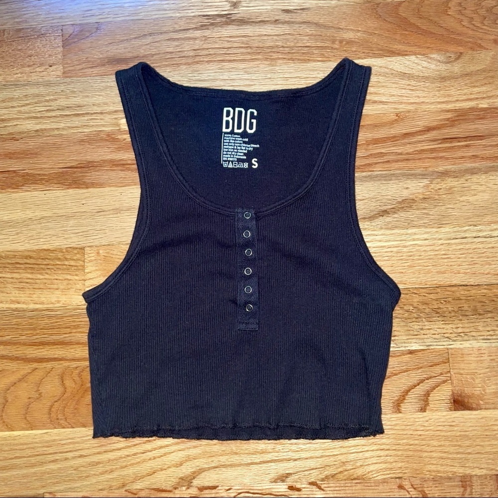BDG Henley Crop Top